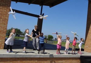 airplanes at the Strom Amphitheatre  